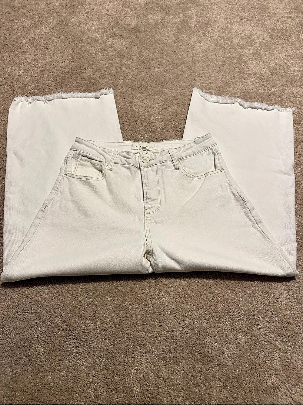 Risen Women's Wide Leg Jeans in White